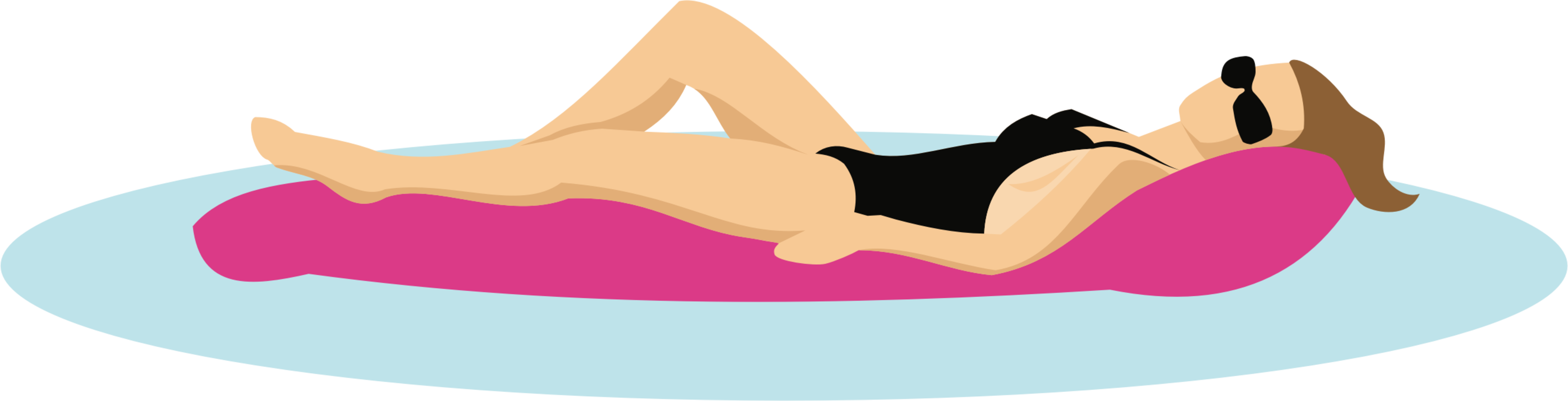 Animal Air Mattresses Woman Sports Shoulder - Air Mattress (2935x750)