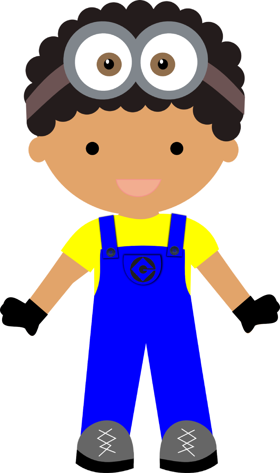 Minions Clipart Png - Menino Negro Png (949x1600)