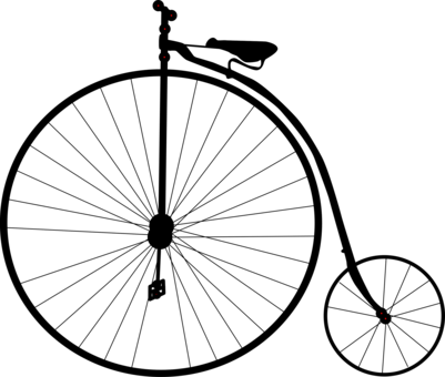 Bicycle Clip Art - Old Bicycle (401x340)