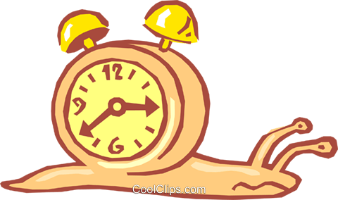 Clip Black And White Library Alarm Clipart Cartoon - Snail Clock Clip Art (480x284)