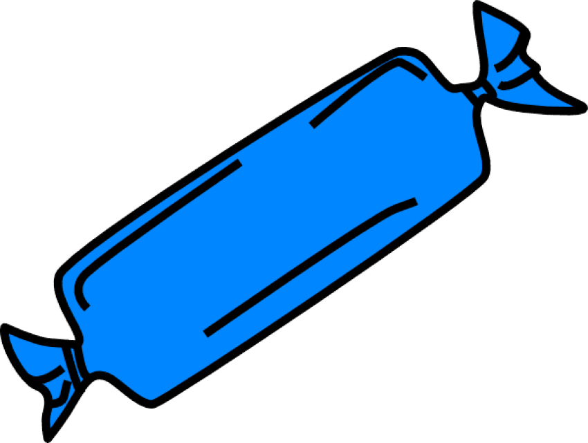 Free Png Halloween Candy Black And White Free Png Images - Blue Candy Clip Art (850x641)