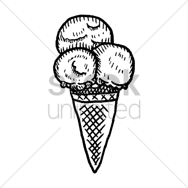 Design Clipart Ice Cream Cones Clip Art - Drawing (600x600)