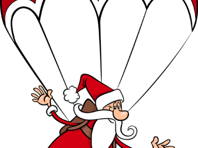 Santa Clipart Parachute - Clip Art (640x480)