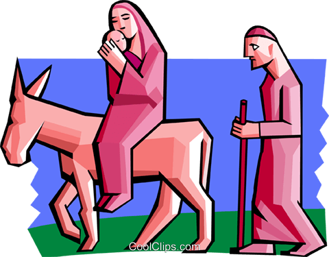 Mary And Baby Jesus With Joseph Royalty Free Vector - God (480x375)