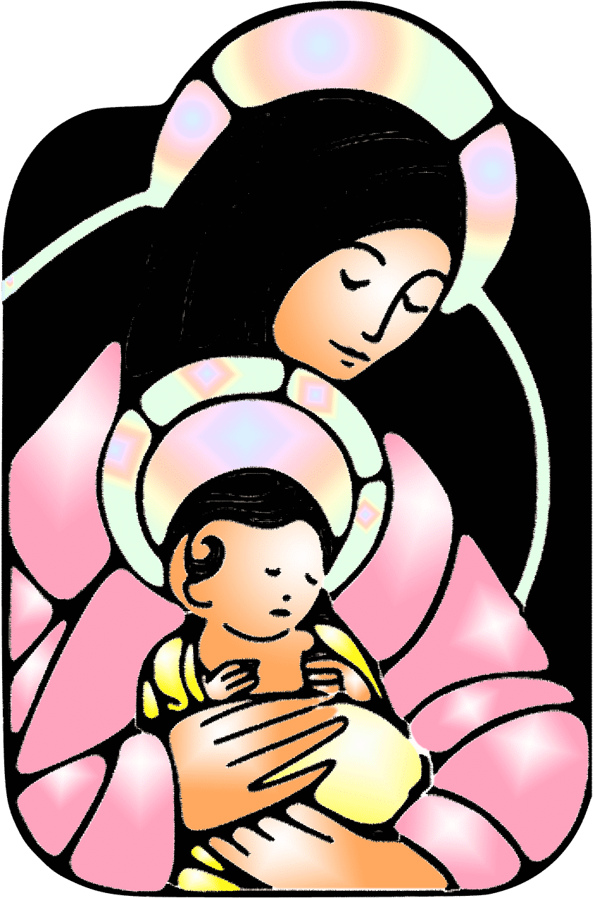 Virgin Night,merry Christmas,santa Claus, - Mama Mary And Jesus (853x1280)