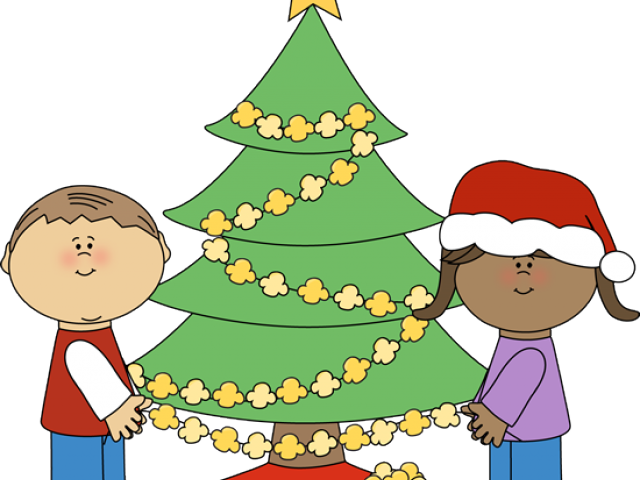 Holiday Clipart Children's - Popcorn Christmas Tree Clipart (640x480)
