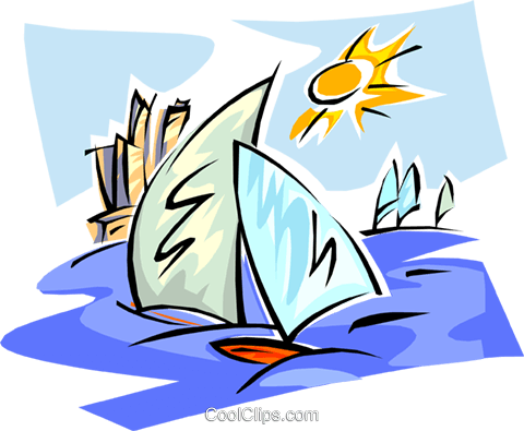 Sail Boats Royalty Free Vector Clip Art Illustration - Sail Boats Royalty Free Vector Clip Art Illustration (480x395)