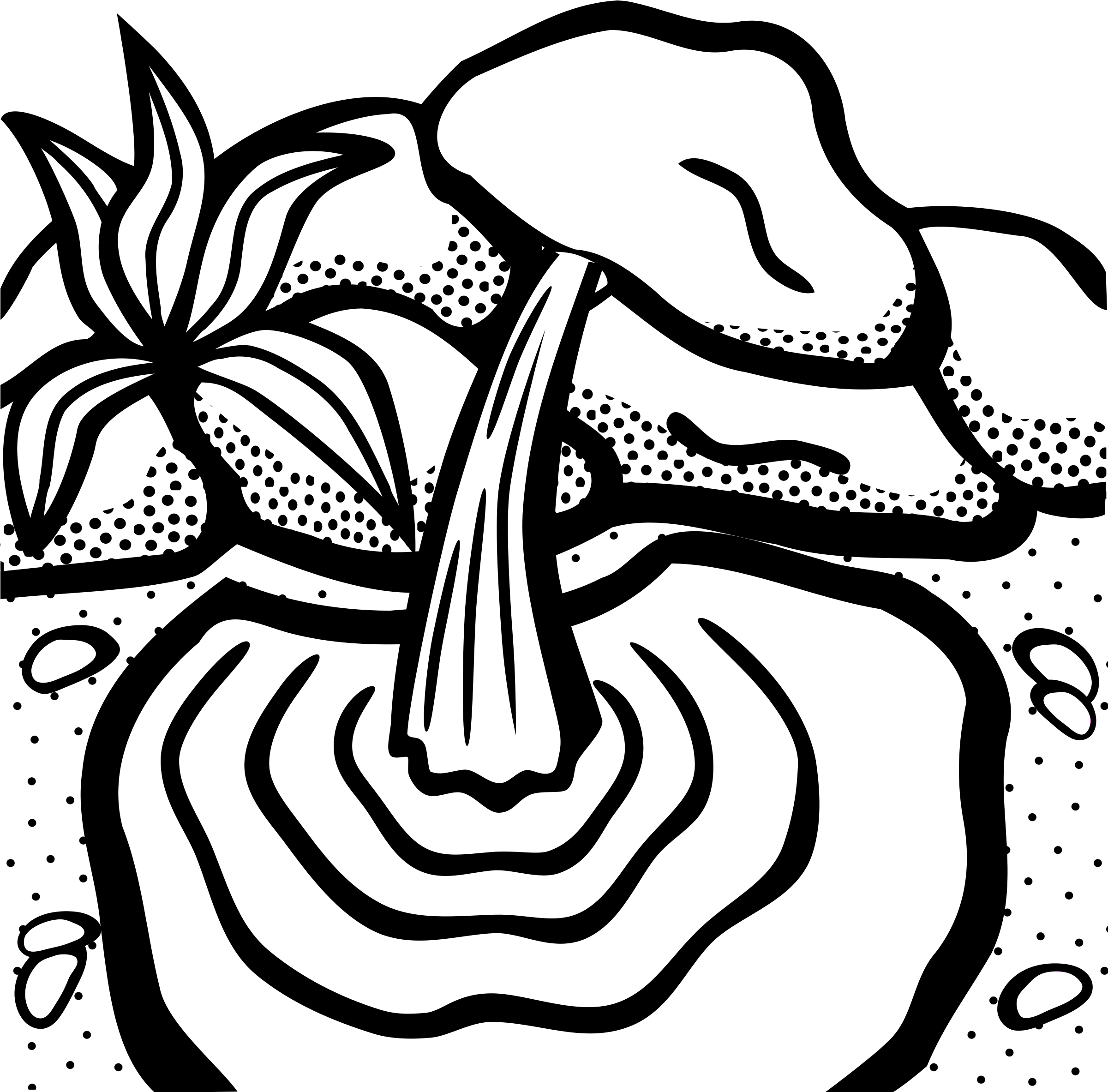 Blue Water Clipart Water Spring - Spring Water Clipart Black And White (2400x2400)