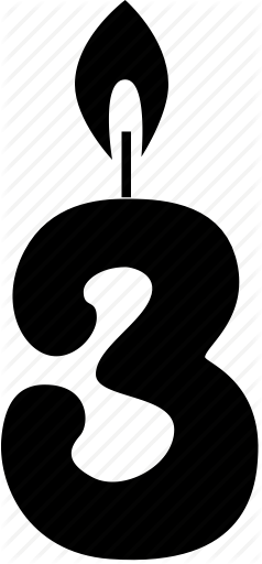 Birthday Candle 3 Png Clipart Birthday Cake Clip Art - Birthday Candle 3 Png (238x512)