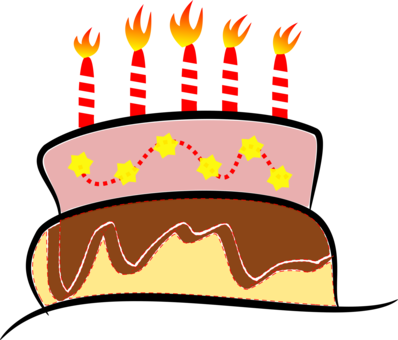 Birthday Candles Wedding Cake Birthday Cake Cupcake - Birthday Cake Gif Png (398x340)