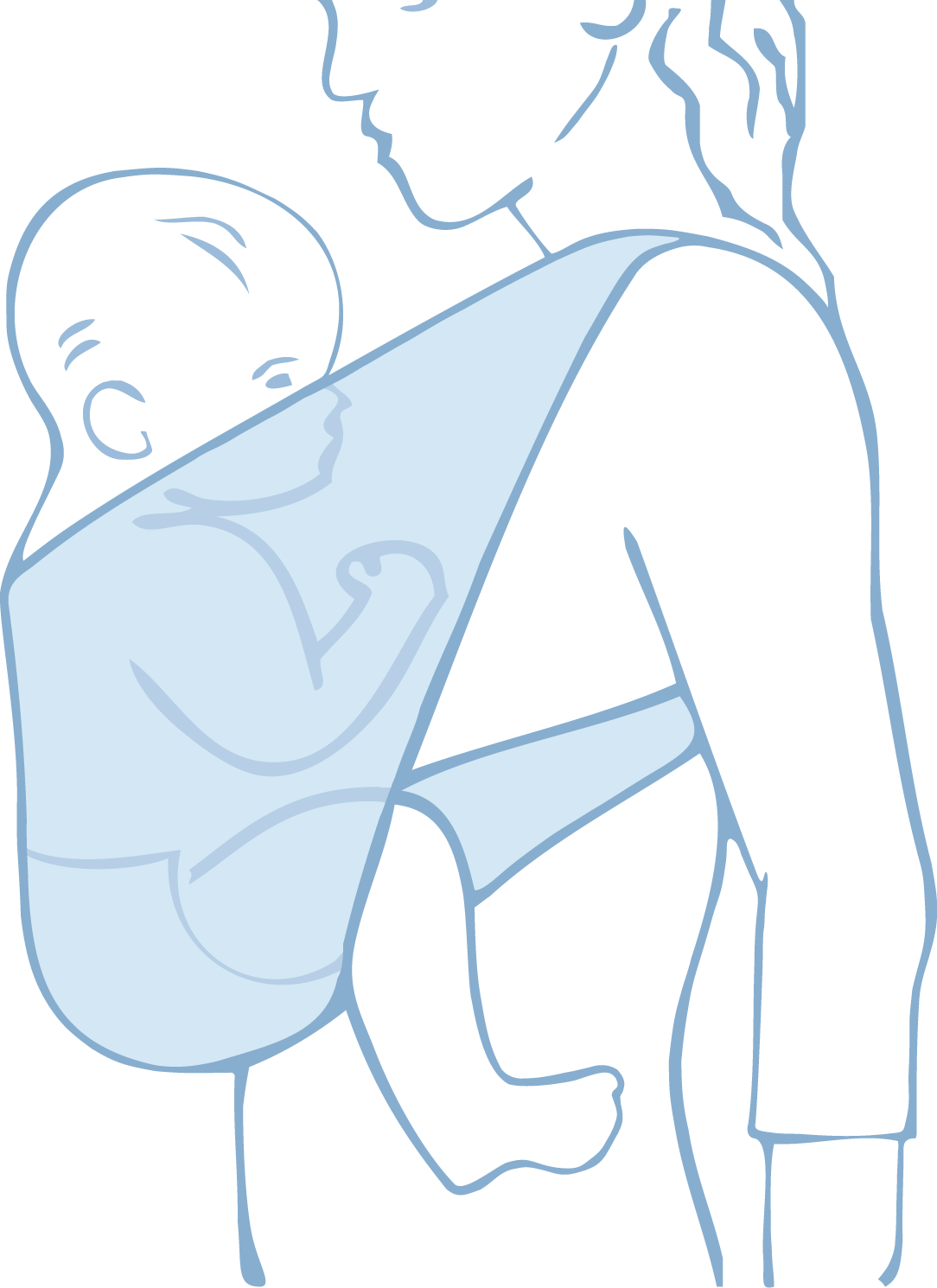 Hug Positioning - Kangaroo Mother Care Diagram (1084x1490)