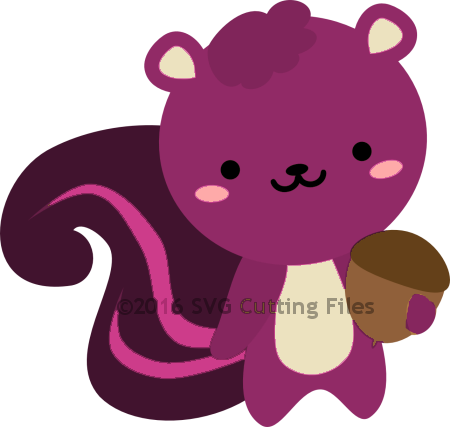 Chibi Purple Squirrel Nut - Gingerbread (450x427)