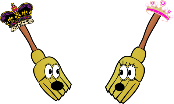 Cartoon Download Computer Icons Line Art Silhouette - Broom Clip Art (571x340)