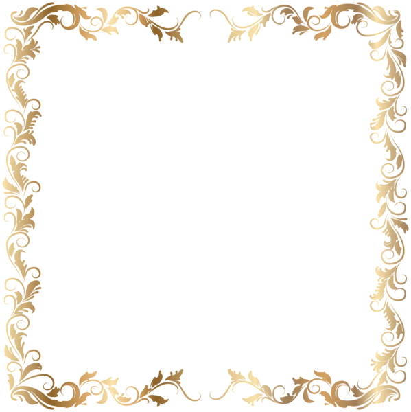 Gold Border Clipart Borders And Frames Clip Art - Transparent Background  Gold Border - (599x600) Png Clipart Download