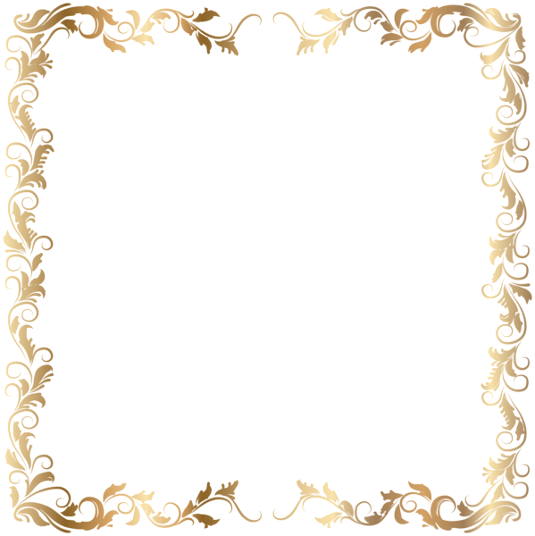 Gold Border Clipart Borders And Frames Clip Art - Transparent Background Gold Border (599x600)