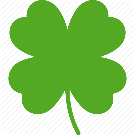 Download Printable Four Leaf Clover Clipart Four-leaf - St Patricks Icon Png (512x512)