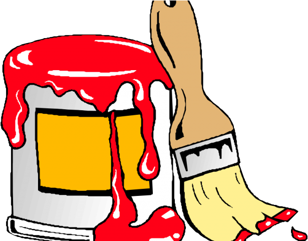 Paint Brush Clipart Lead Poisoning - Paint Can Clip Art (640x480)
