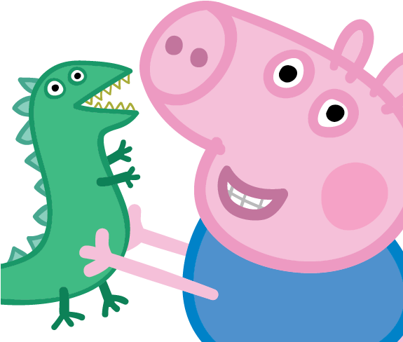 Peppa George Clipart Daddy Pig George Pig Mummy Pig - Yorch Y Su Dinosaurio (574x574)