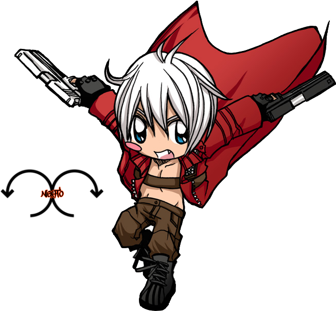 Devil May Cry Clipart Render - Devil May Cry Dante Chibi (715x635)