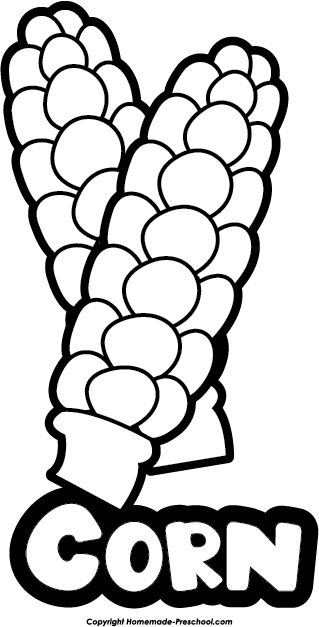 Click To Save Image - Cob Clipart Black And White (319x627)