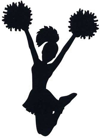 Silhouette At Getdrawings Com - Cheerleader Clipart Transparent Background (424x521)