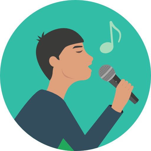 Concert Clipart Music Man - Man Singer Cartoon Png (512x512)