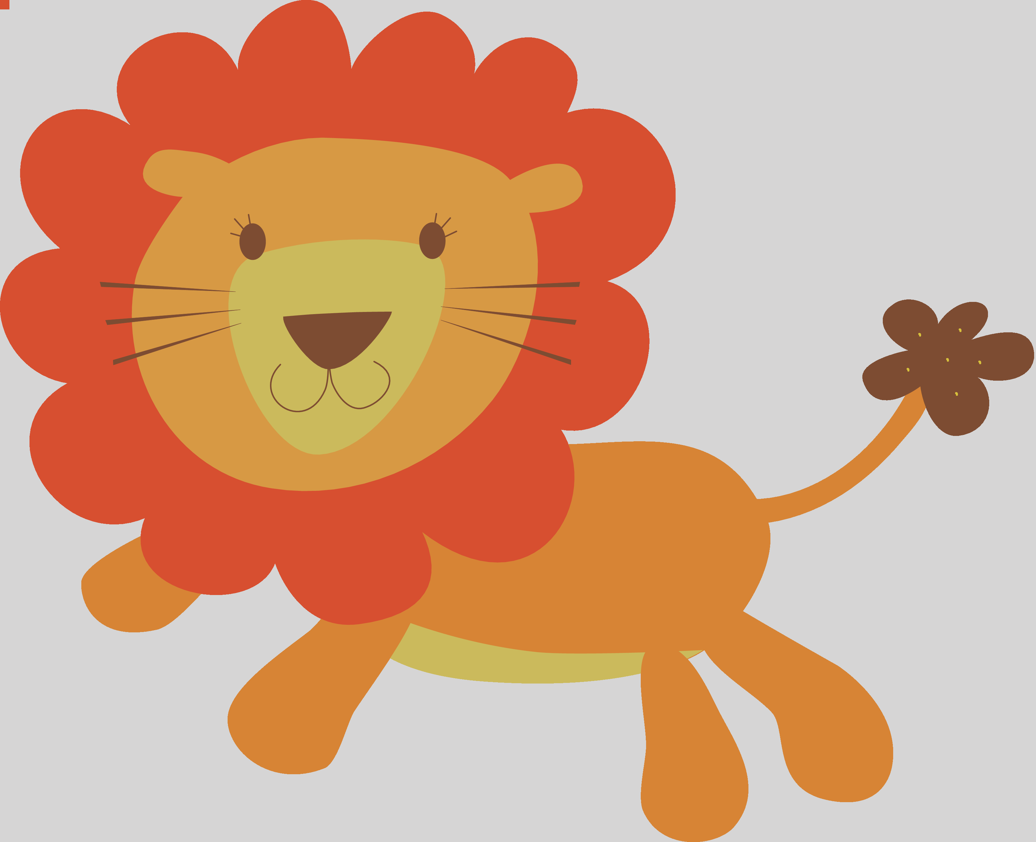 Cute Lion Clipart (3300x2683)