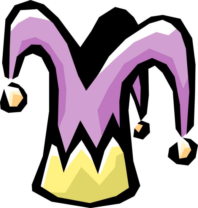 Fool's Cap Royalty Free Vector Clip Art Illustration - Jesters (667x700)