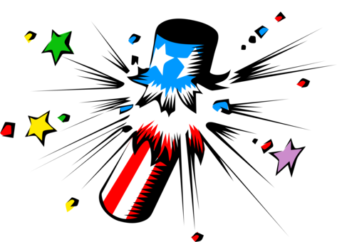 Firecracker Standard Fireworks Computer Animation - 4th Of July Firecracker (473x340)