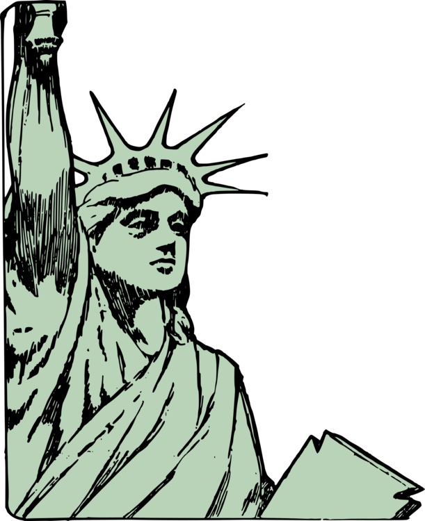 All Photo Png Clipart - Lady Liberty Drawing Face (611x750)