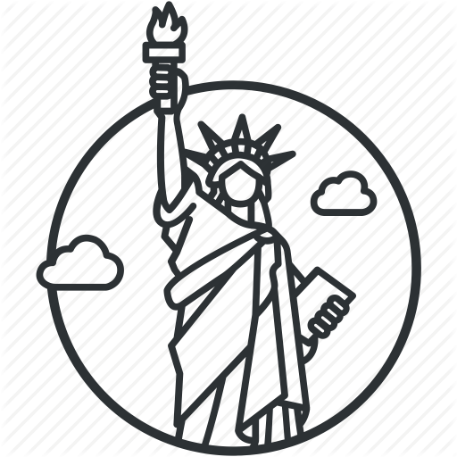 Statue Of Liberty Line Art (512x512)