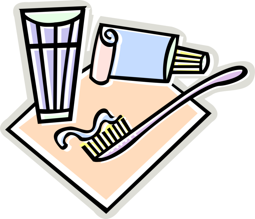 Tooth Brush, Toothpaste Royalty Free Vector Clip Art - Tooth Brush, Toothpaste Royalty Free Vector Clip Art (815x700)