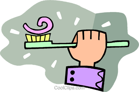 Toothbrush With Toothpaste Royalty Free Vector Clip - Toothbrush With Toothpaste Royalty Free Vector Clip (480x318)