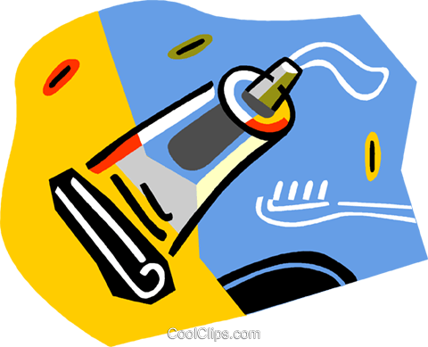Tubes Of Toothpaste Royalty Free Vector Clip Art Illustration - Tubes Of Toothpaste Royalty Free Vector Clip Art Illustration (480x389)
