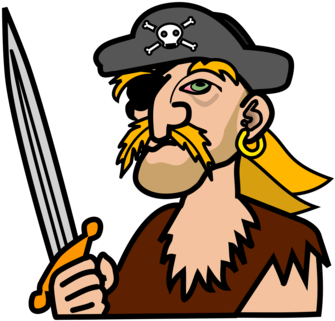 Pirate Clip Art Women Download Thumbnail - Pirat Clipart (354x340)