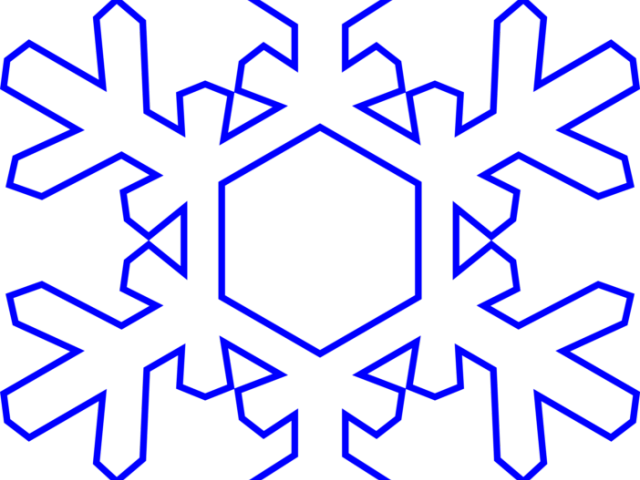Snowflakes Clipart Simple - Transparent Background Snowflake Clipart (640x480)