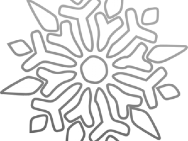 Snowflakes Clipart Medium - Easy Mandala Snowflakes. Glowing Coloring Patterns (640x480)