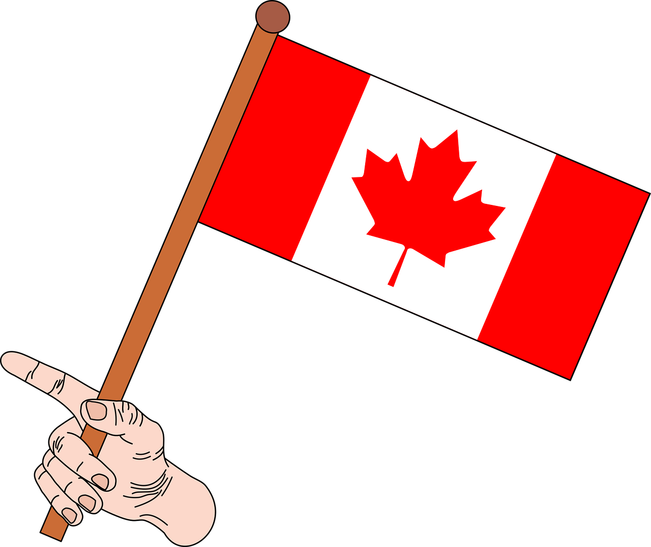 Flag,canada Flag,canada,canadian Flag,graphics,national - Pakistan And Canada Flags (1280x1076)