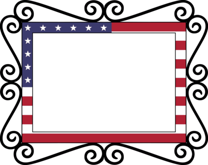 Flag Of The United States Union Jack Border - Moldura Bandeira Dos Estados Unidos (430x340)