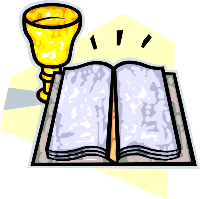 Bible With Communion Cup Royalty Free Vector Clip Art - Mary The Queen College (702x700)