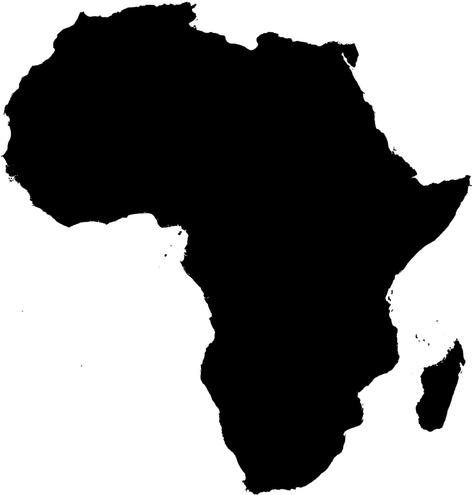Map Of Africa Black Png (1024x1024)