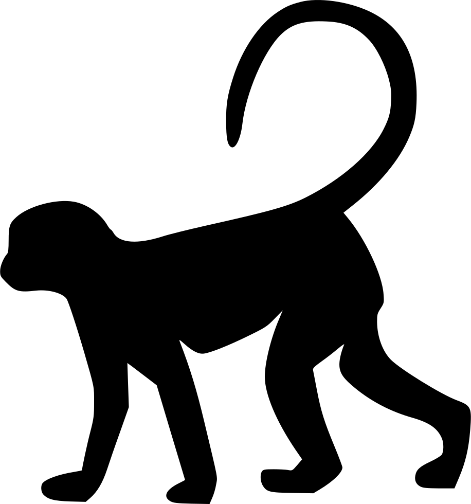 Monkey Go Figure Wild Nature Comments - Monkey Icon Png (916x980)
