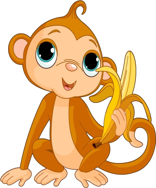 Cute Funny Baby Monkey - One Number In Marathi (600x600)