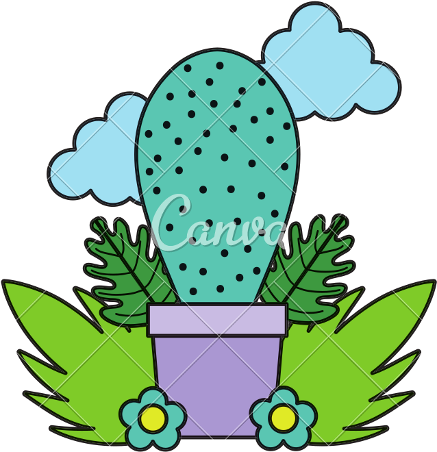 Color Ecology Plant Inside Flowerpot And Natural Leaves - Ecology (800x800)
