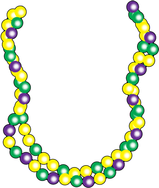 Beads Vector Prayer - Mardi Gras Beads Clipart (700x700)