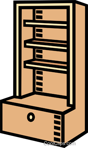 Shelf Unit Royalty Free Vector Clip Art Illustration - Drawer (287x480)