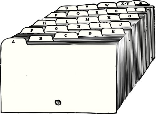 Folder,file Vector Graphics - Tab Clipart Black And White (500x367)