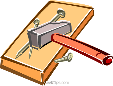 Hammer And Nails Royalty Free Vector Clip Art Illustration - University Of Queensland (480x368)
