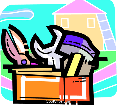 Toolbox With A Hammer, Wrench And Pliers Royalty Free - Tool (480x430)