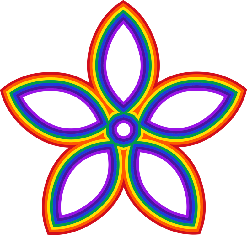 All Photo Png Clipart - Rainbow Flower Clipart Png (787x750)